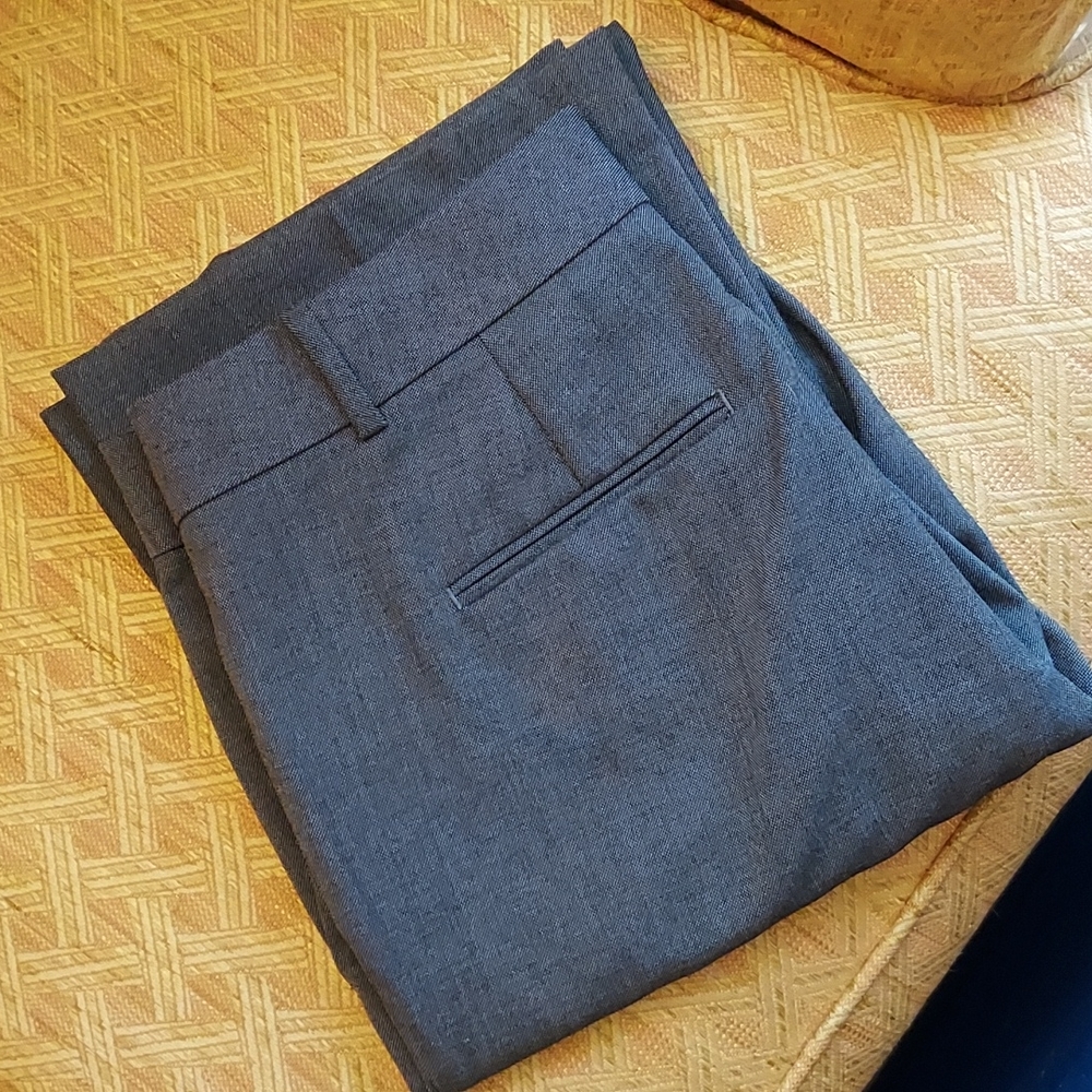 Grey wide-leg trousers